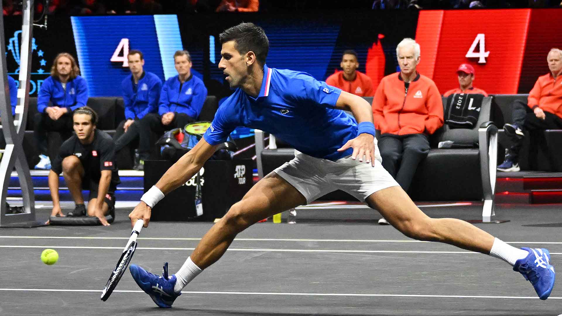 Returning Djokovic Does Double Duty, Fires Team Europe Ahead