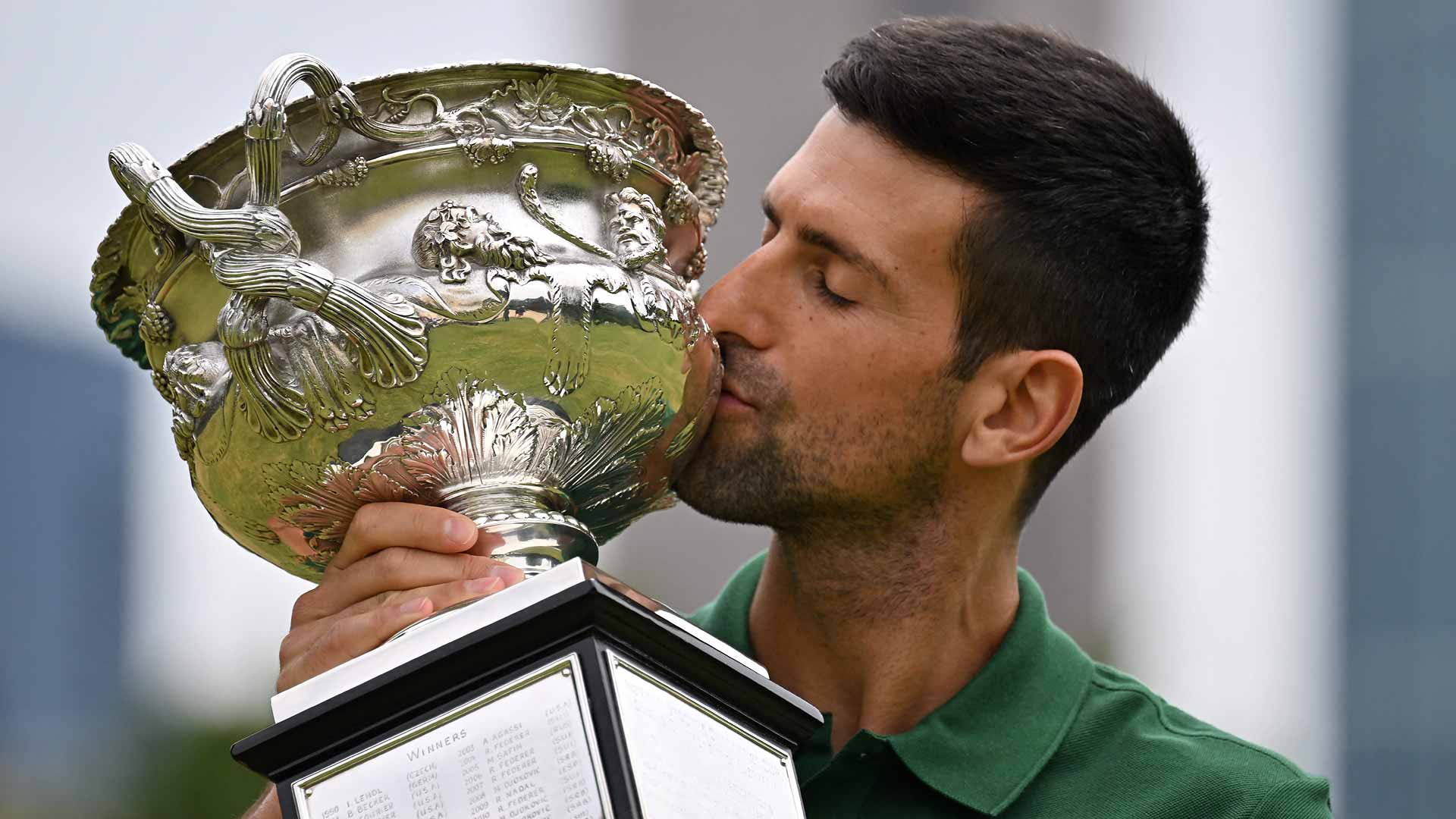 ‘Grateful’ Djokovic Poses With Trophy For Australian Open Champion Photoshoot