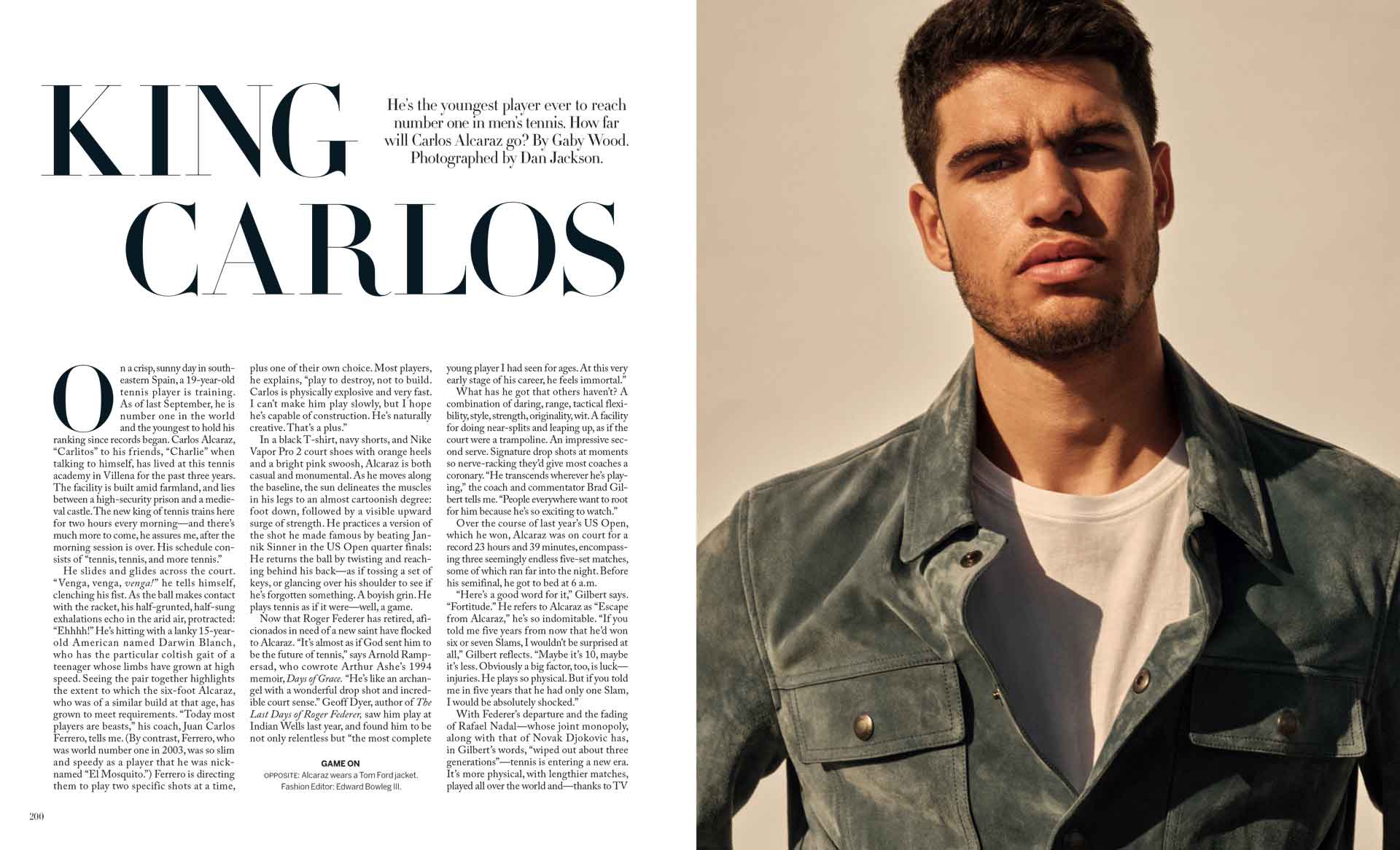 Alcaraz Raises Profile With Vogue Feature