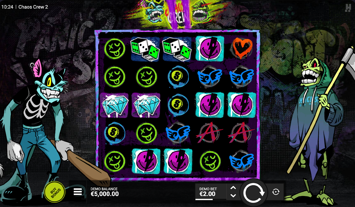 Join the Bedlam and Mayhem in Chaos Crew II Slot